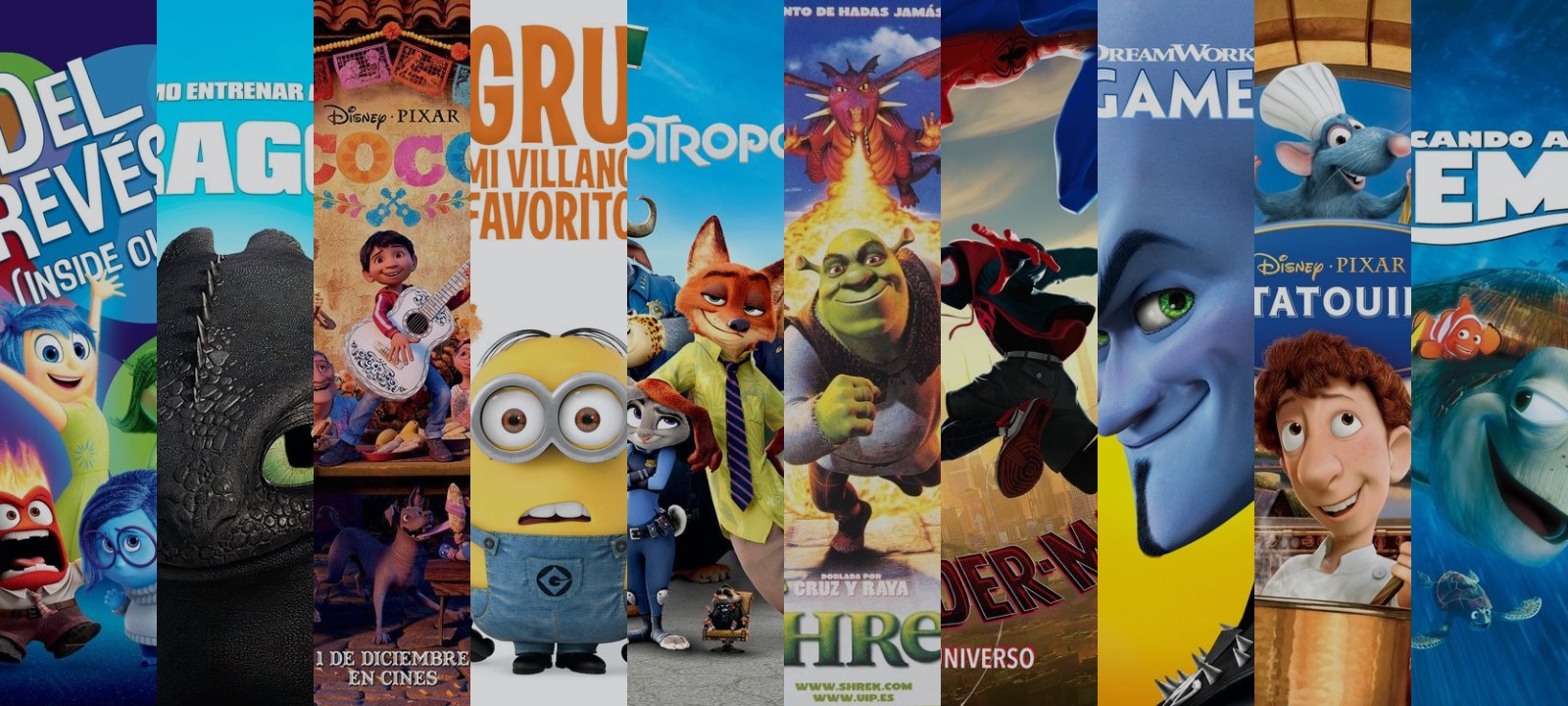 Mosaico de carátulas de las películas de esta guía