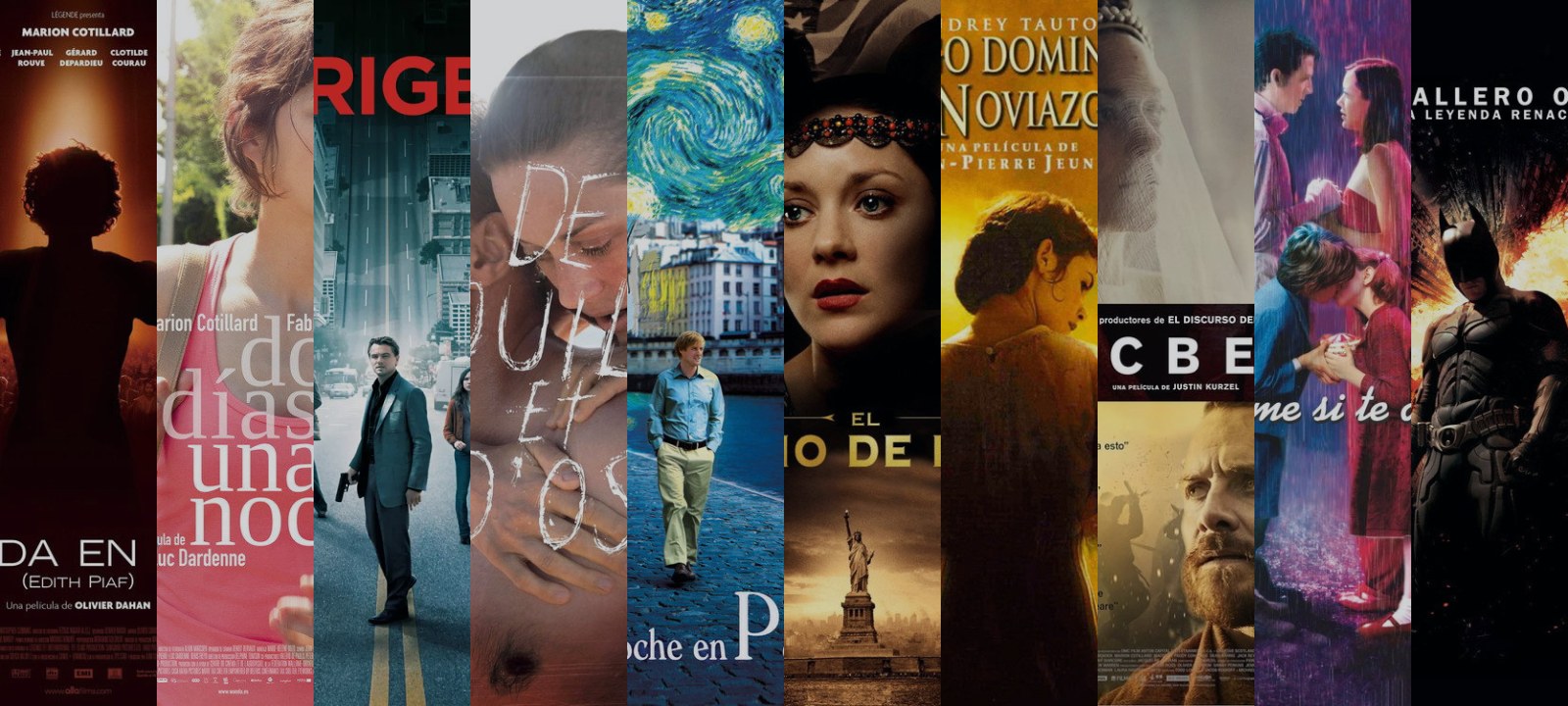 Mosaico de carátulas de las películas de esta guía
